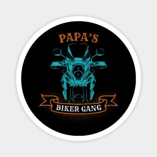 Papa's Biker Gang Father's Day Magnet